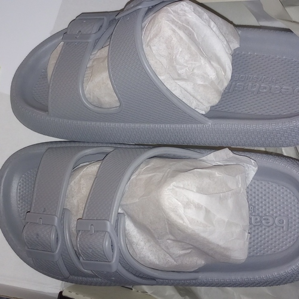 Beach Slides By J Slides Tan & Grey Available - image 5